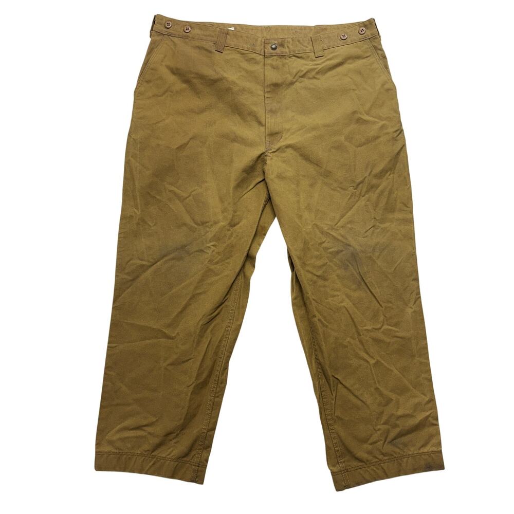 CC Filson Single Tin Pants 44x30.5 Waxed Heavy Canvas Made USA Hunting Outdoors